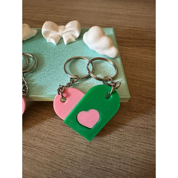 Heart‎ Puzzle Keychain, Valentine Gift Puzzle Keyring, Valentines Day Keyring - Picture 2 of 4